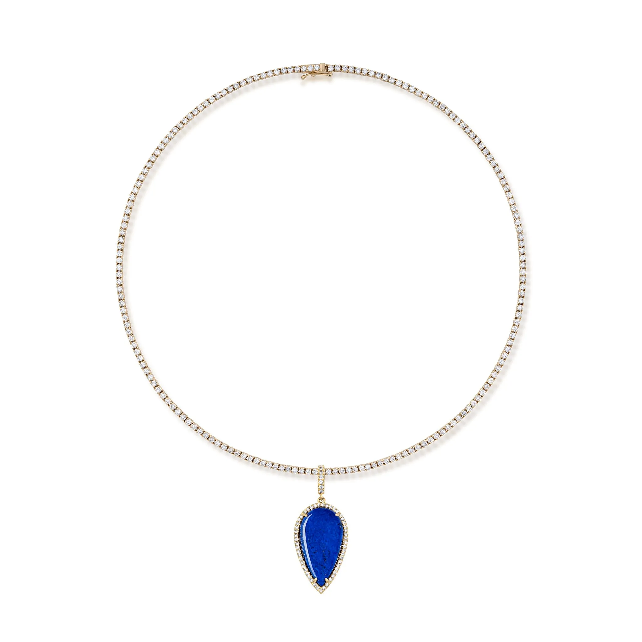 10.80 Carat Lapis Lazuli and Diamond Pendant