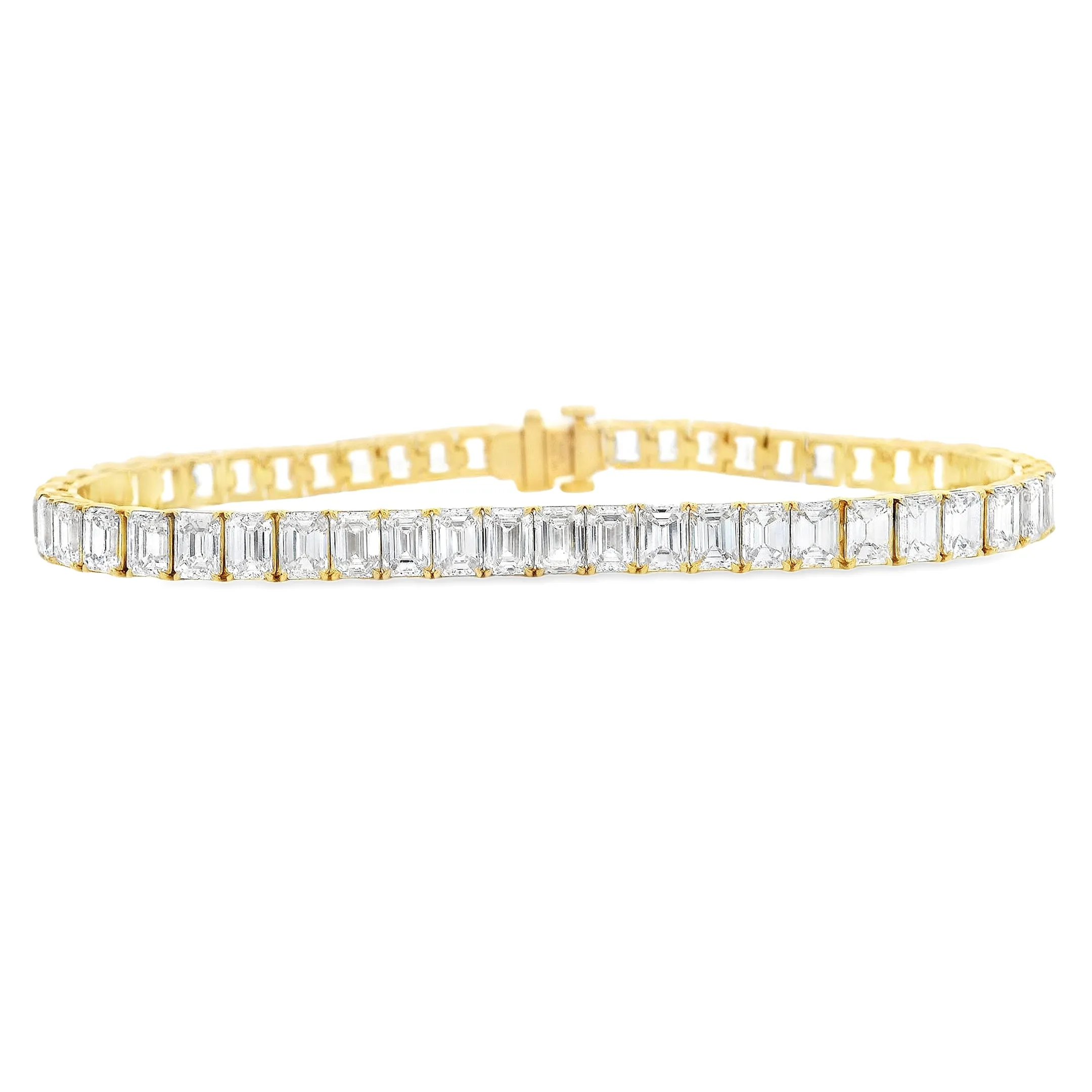 14.28ct 18k Yellow Gold Diamond Bracelet