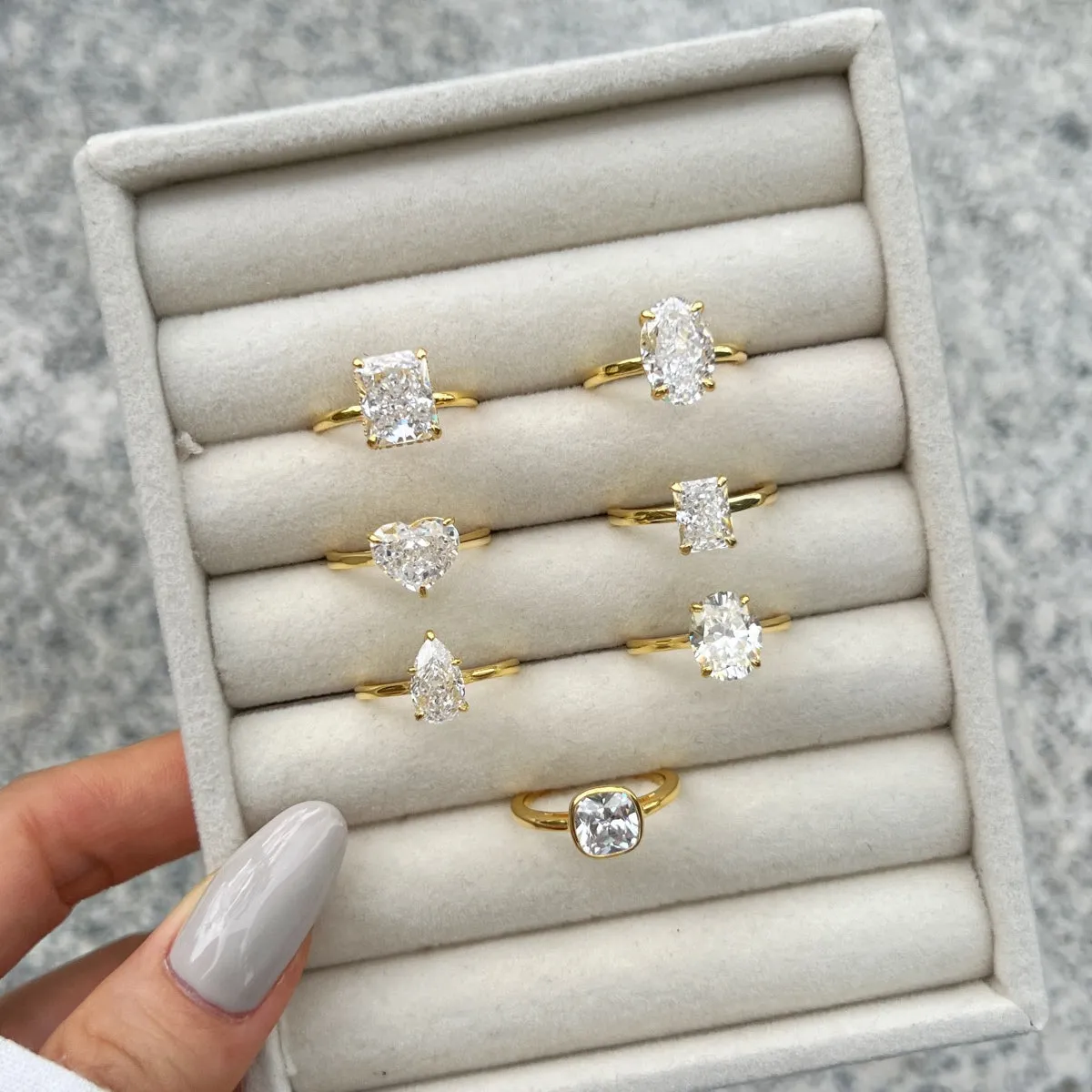 1.75 Carat Pear Cut Solitaire Engagement Ring - Gold