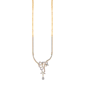 18KT (750) Yellow Gold And Solitaire Necklace For Women