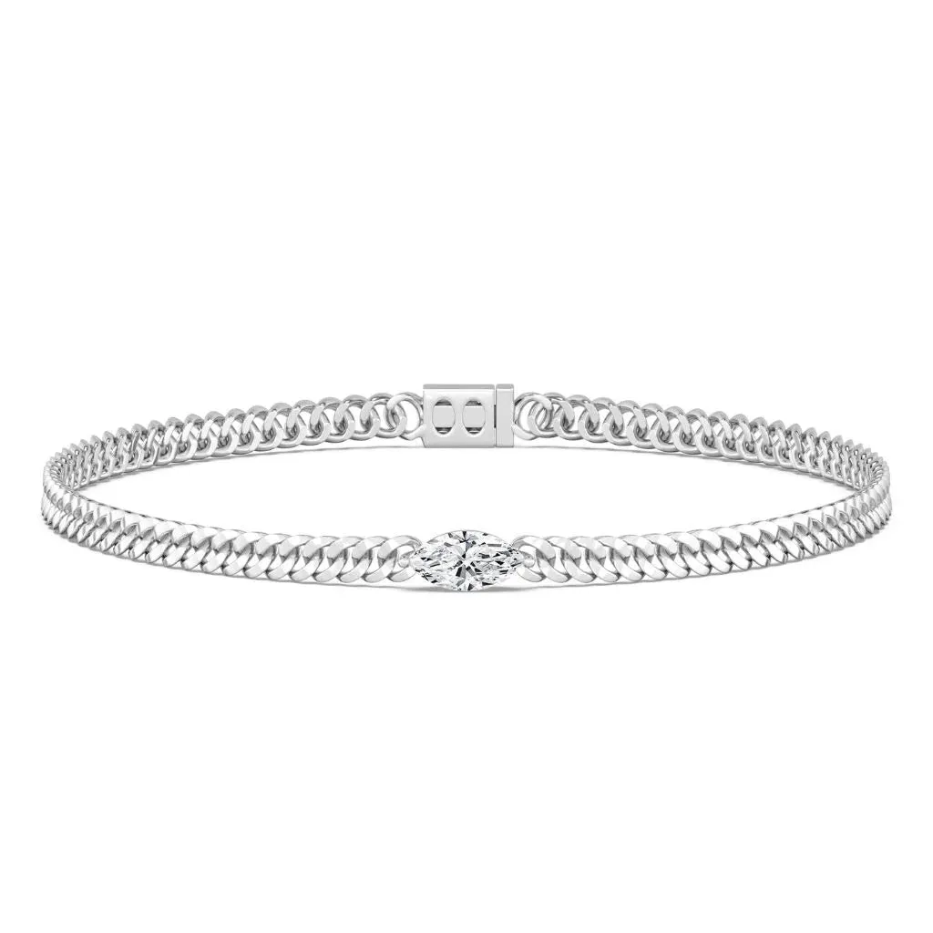 1ct Emerald Cuban Link Bracelet