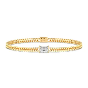 1ct Emerald Cuban Link Bracelet