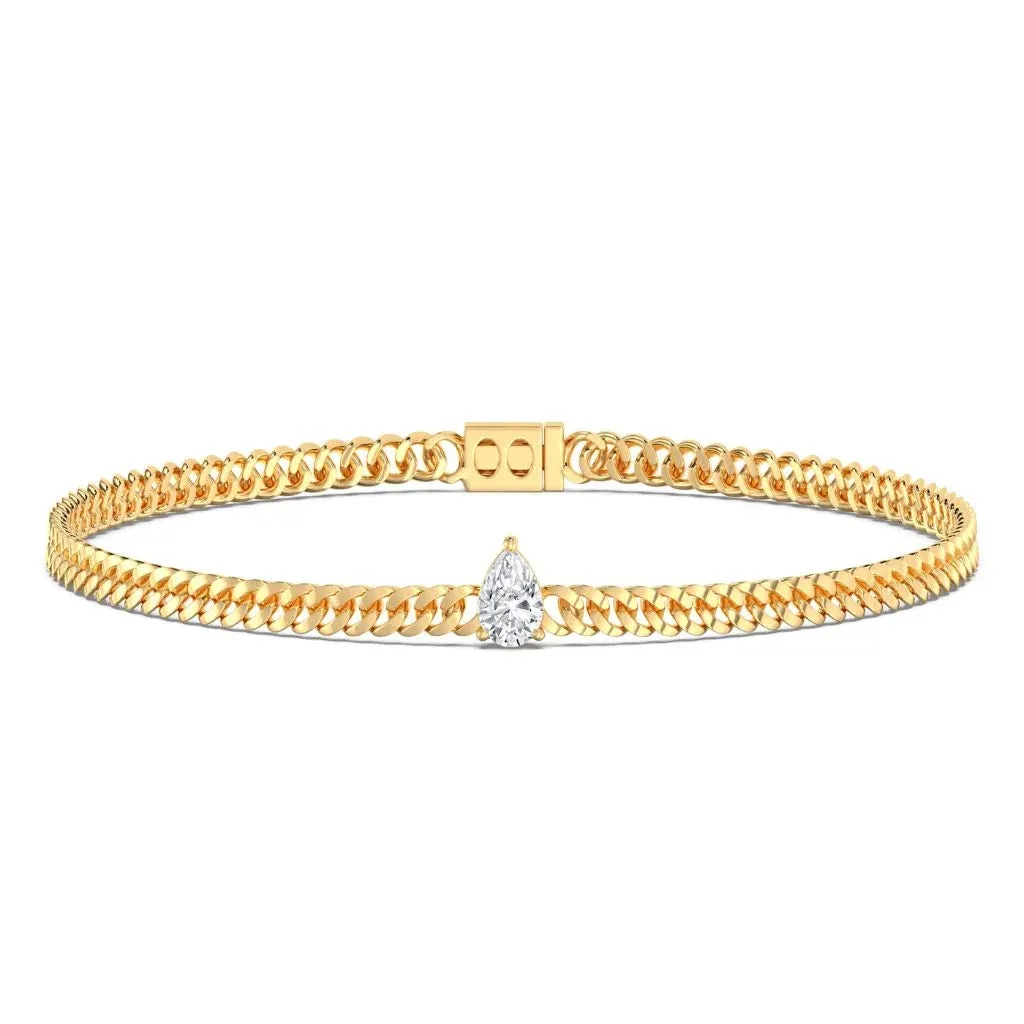 1ct Emerald Cuban Link Bracelet