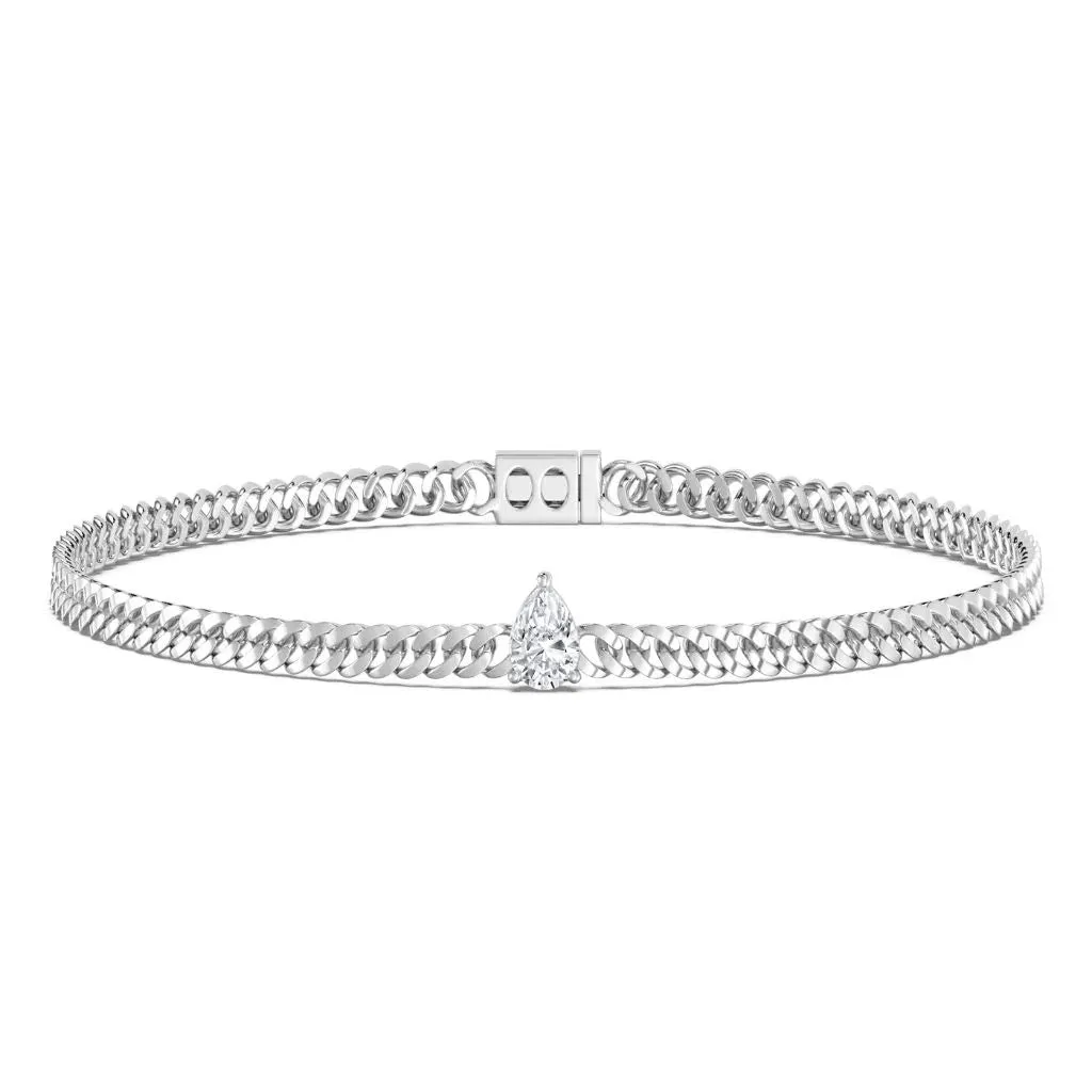 1ct Emerald Cuban Link Bracelet
