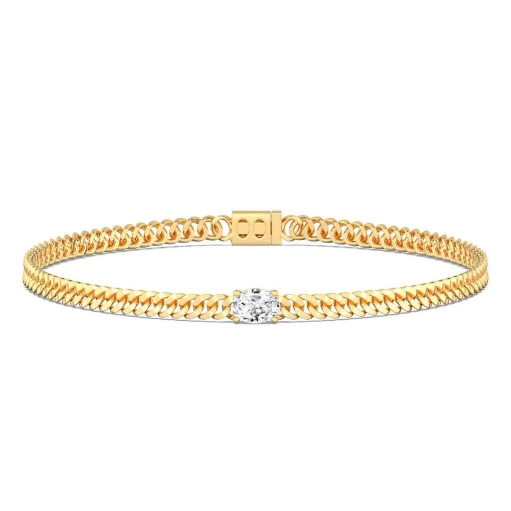 1ct Emerald Cuban Link Bracelet