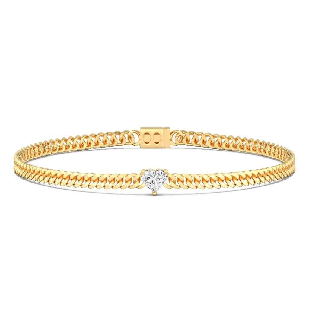 1ct Emerald Cuban Link Bracelet