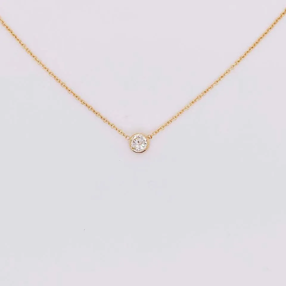 .22 Carat Diamond Bezel Necklace