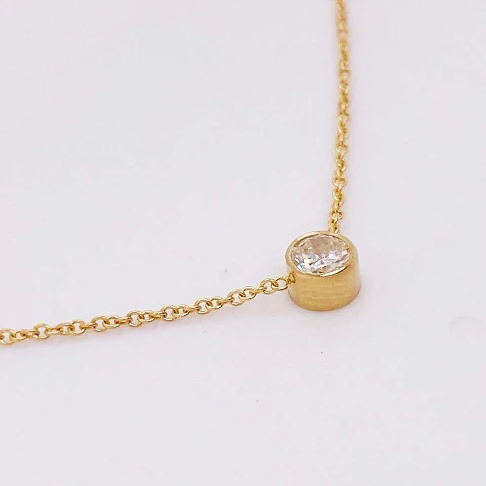 .22 Carat Diamond Bezel Necklace
