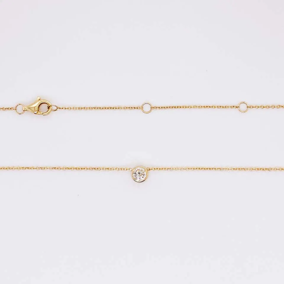 .22 Carat Diamond Bezel Necklace