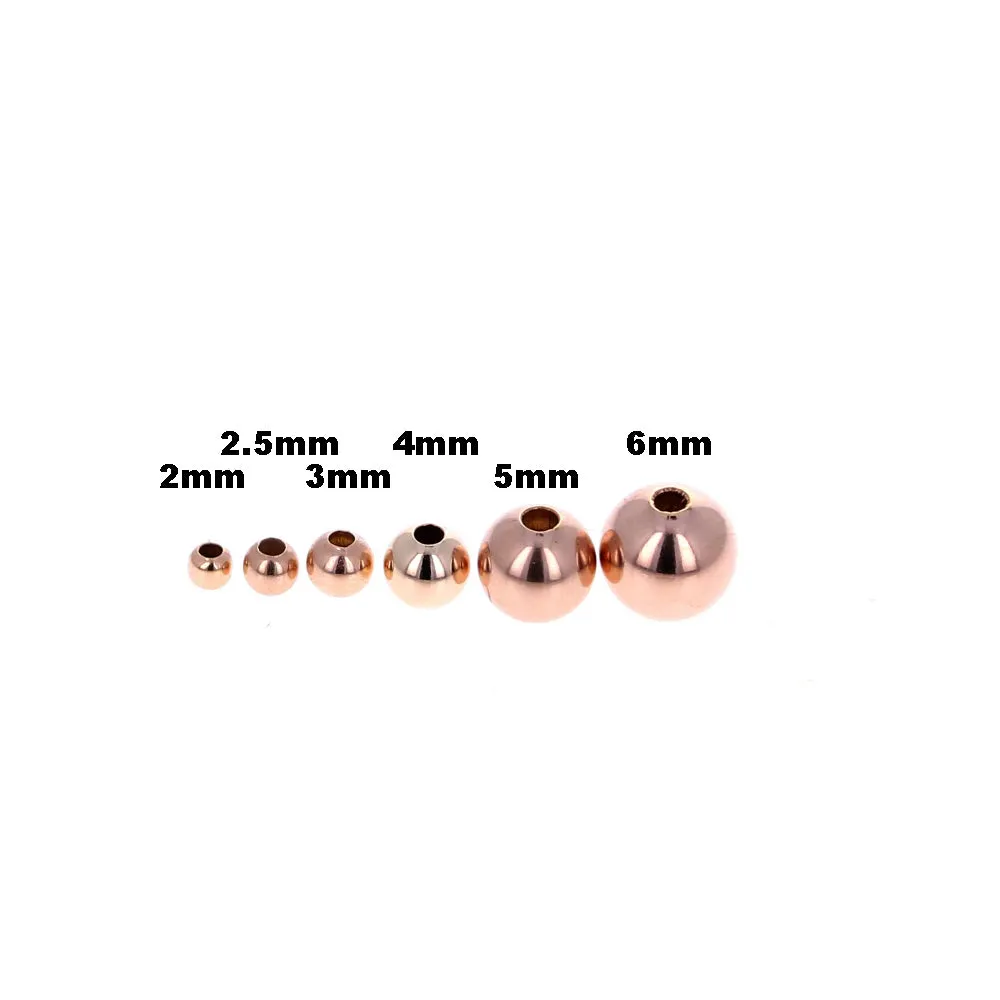 2mm Rose Gold Filled Round Bead