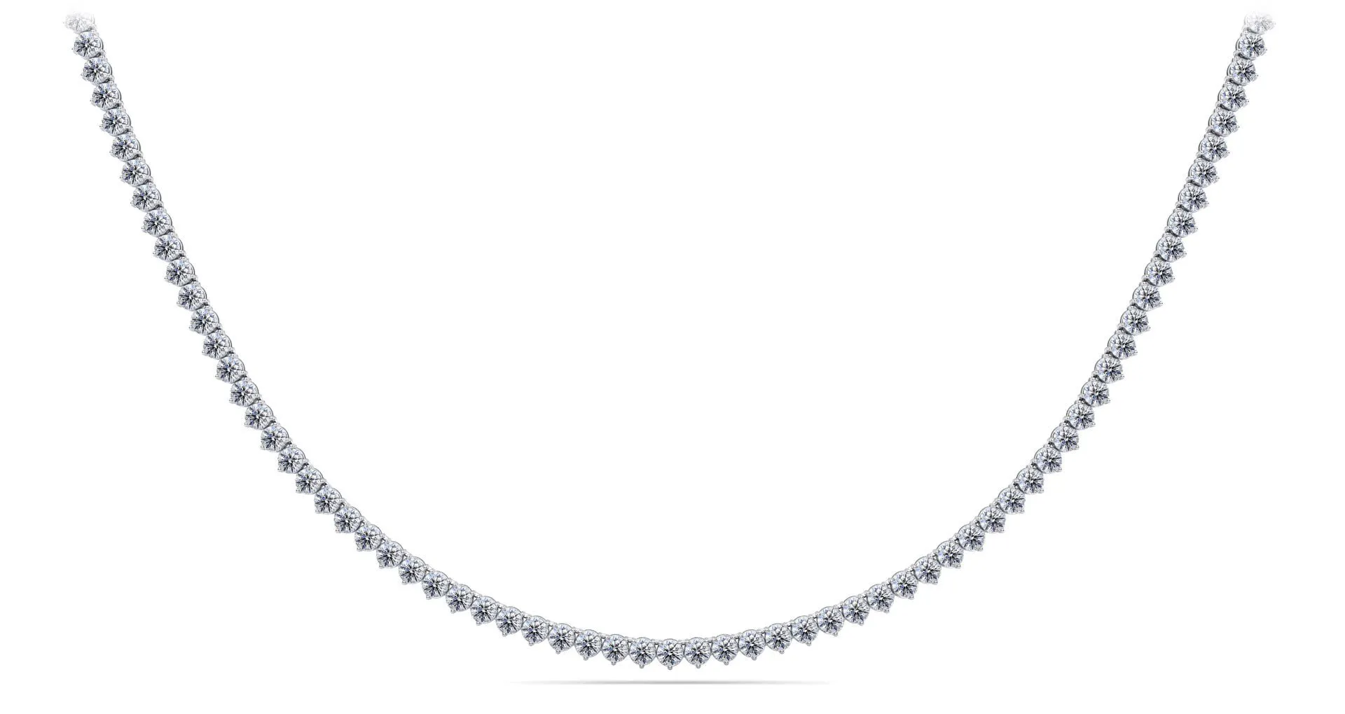 3 Prong Riviera Lab-Grown Diamond Necklace with 14.52 ct.(finished) 3.2mm