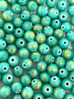 6mm Green Lapis Lazuli Beads for Bracelet, Stone Beads for Jewelry Making, Green Beads, Statement Necklace