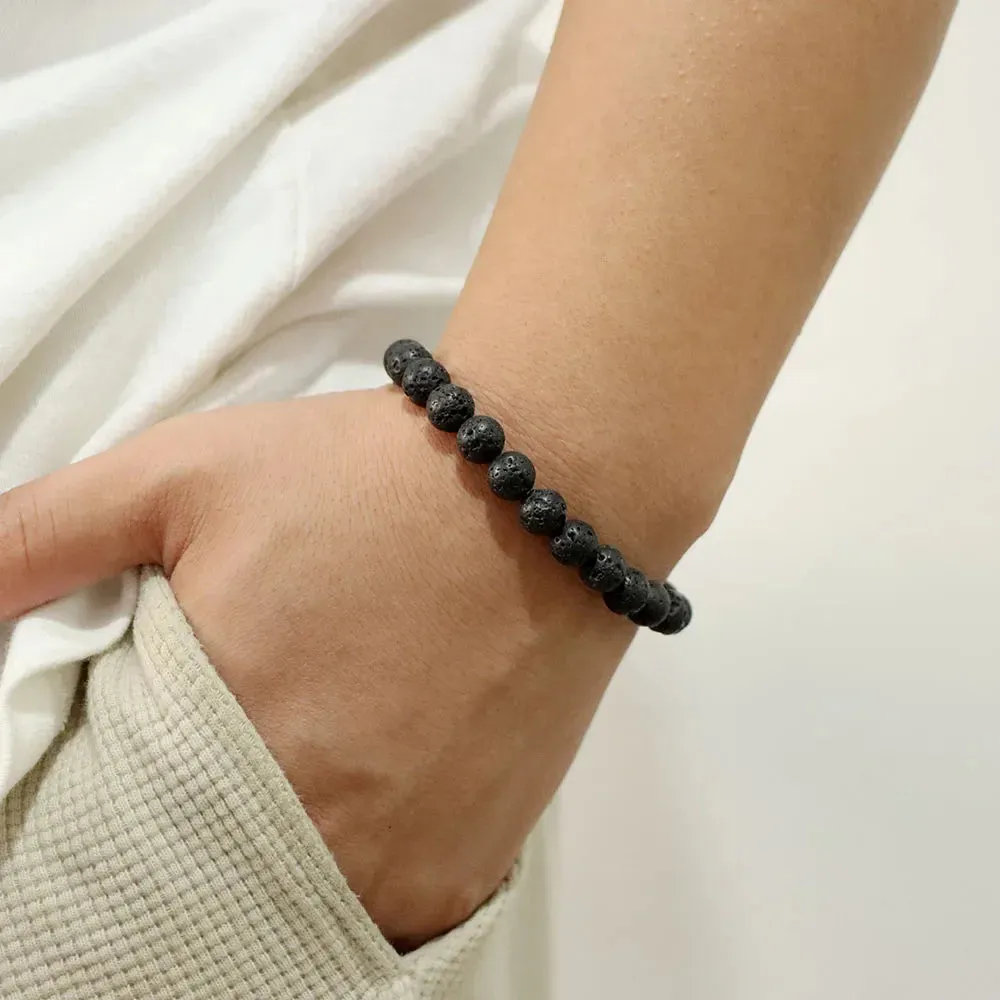 8mm Natural Carnelian Beaded Bracelets For Women Men Stylish Stretch Bangles With Blue Apatite Lapis Lazuli Tiger Eye