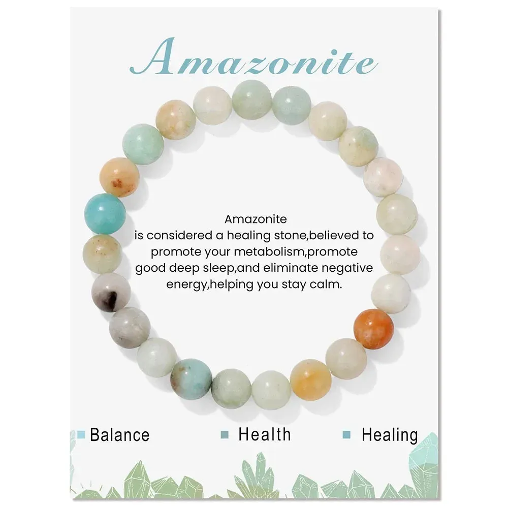 8mm Natural Carnelian Beaded Bracelets For Women Men Stylish Stretch Bangles With Blue Apatite Lapis Lazuli Tiger Eye