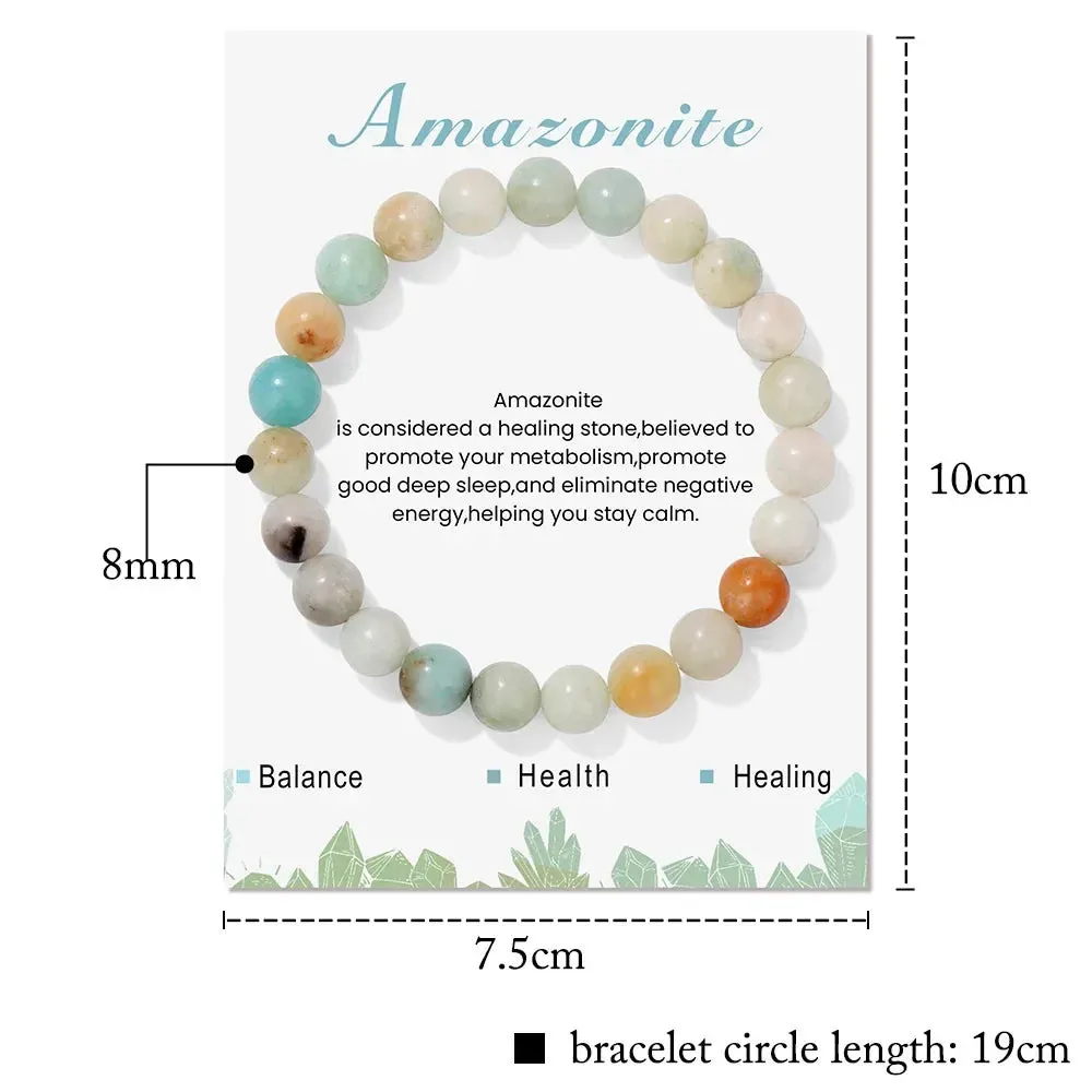 8mm Natural Carnelian Beaded Bracelets For Women Men Stylish Stretch Bangles With Blue Apatite Lapis Lazuli Tiger Eye