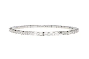 9 CT Emerald Cut Diamond Stretch Tennis Bracelet