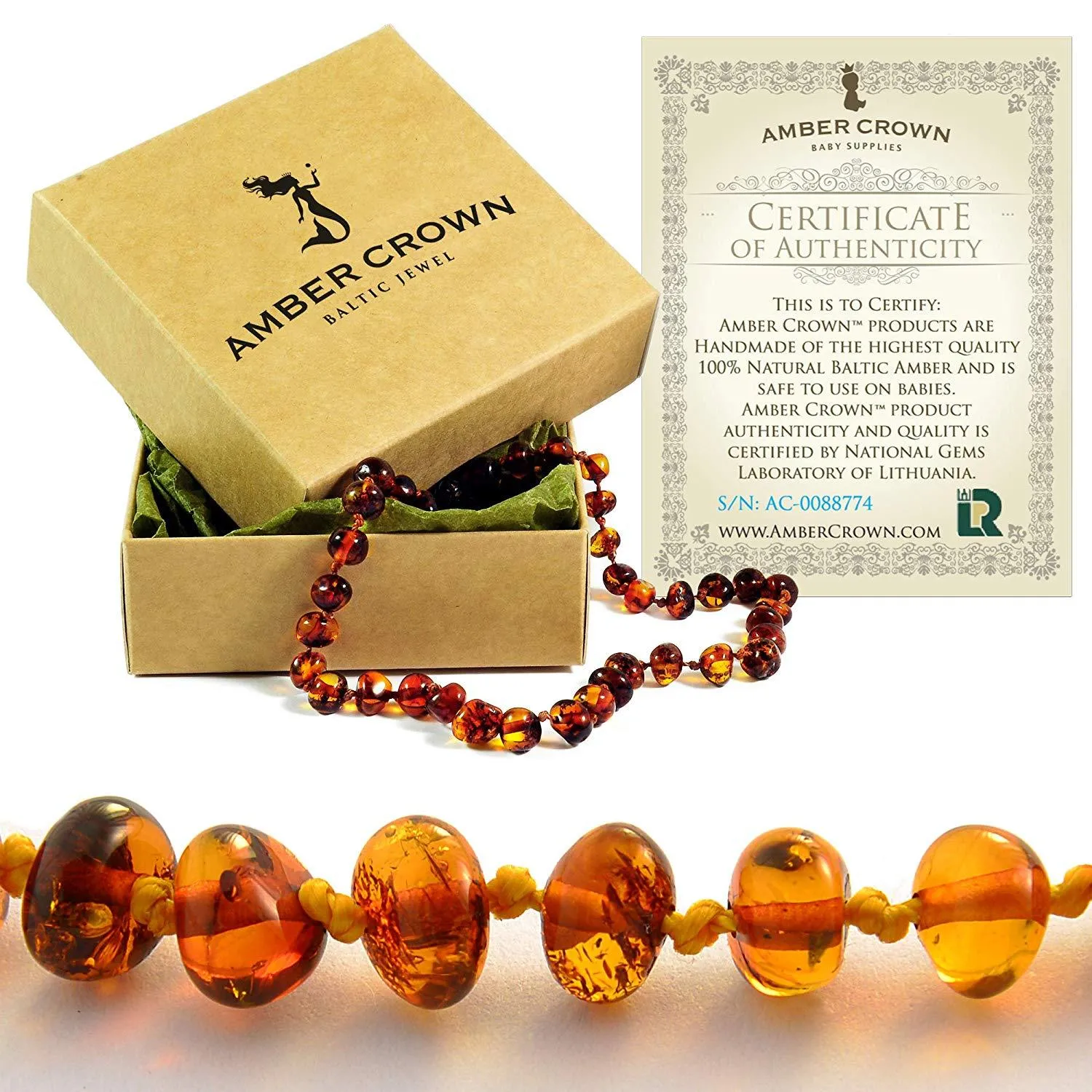 Amber Crown Amber Teething Bracelet / Anklet