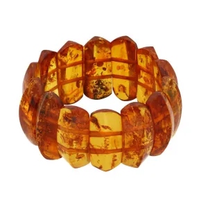Baltic Amber Oblong Stretch Bracelet