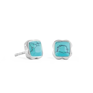 Birthstone December Earrings Turquoise Silver