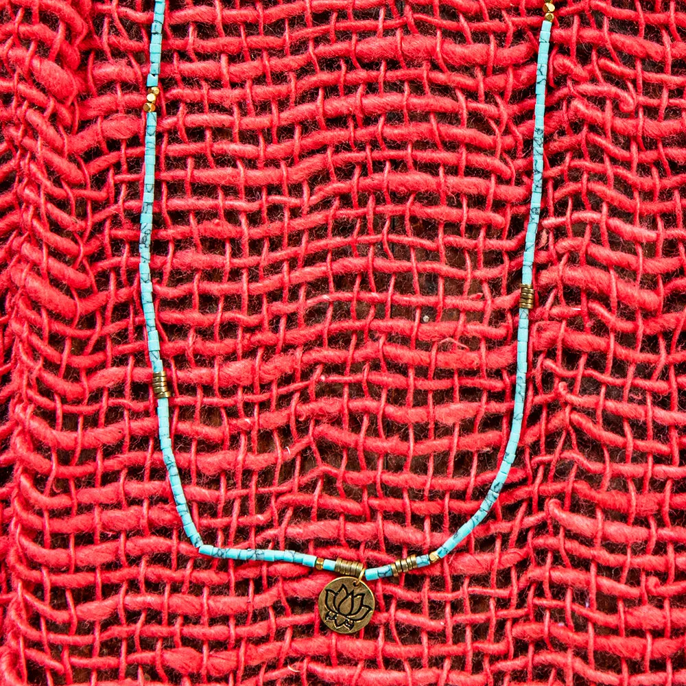 Brass Lotus Necklace