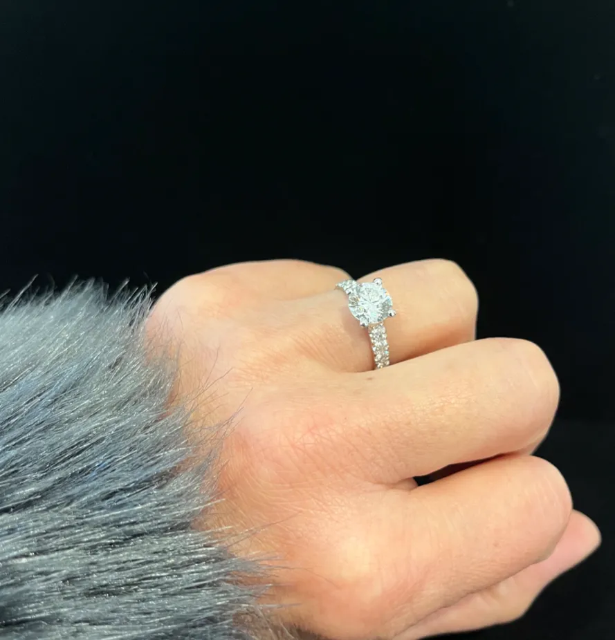 Brilliant Cut 2.96ct Platinum Diamond Ring