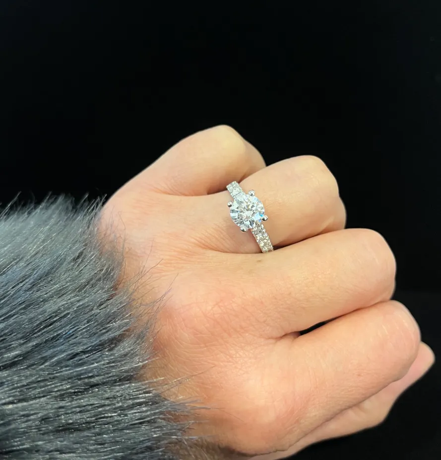 Brilliant Cut 2.96ct Platinum Diamond Ring