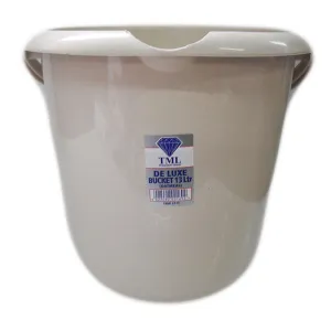 Bucket with Handle & Spout 13L Oatmeal