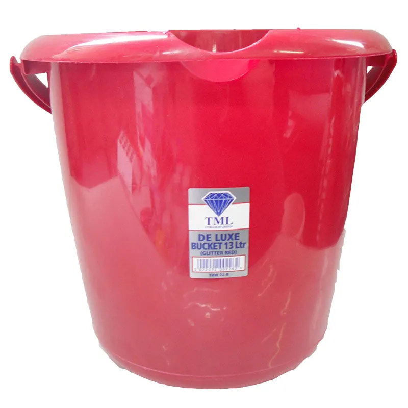 Bucket with Handle & Spout 13L Red