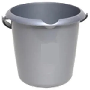 Bucket with Handle & Spout 13L Silver
