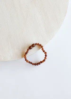 CanyonLeaf Kids Amber Bracelet, Raw Cognac