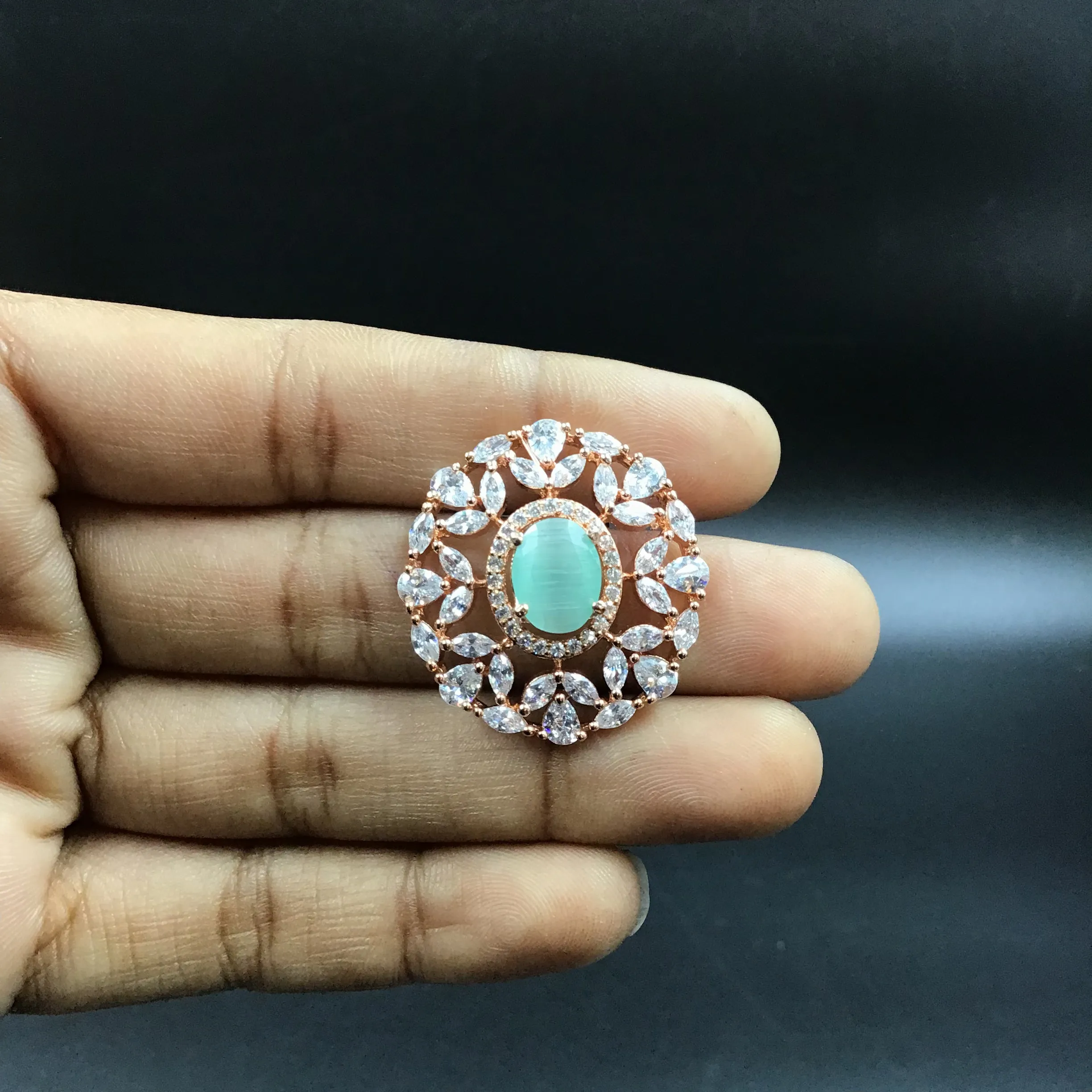 Choker Zircon/AD Necklace Set 4149-69