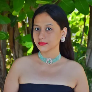 Choker Zircon/AD Necklace Set 4149-69