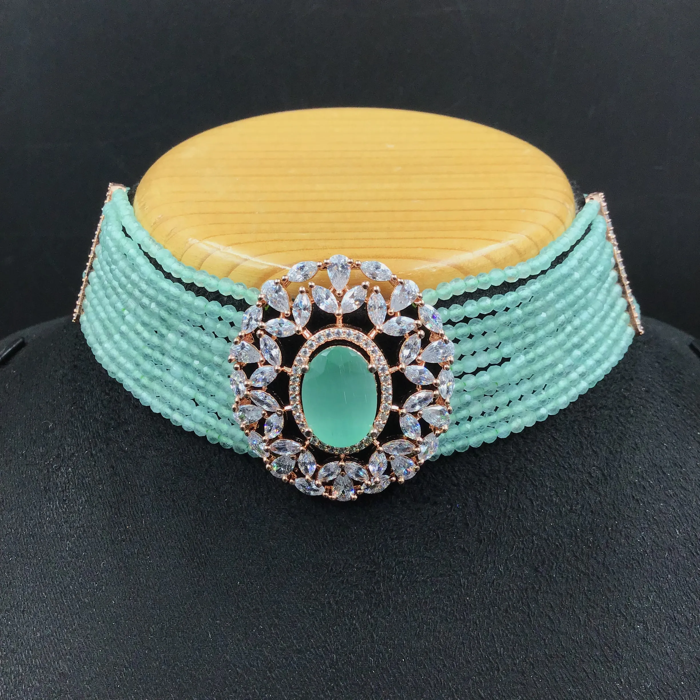 Choker Zircon/AD Necklace Set 4149-69