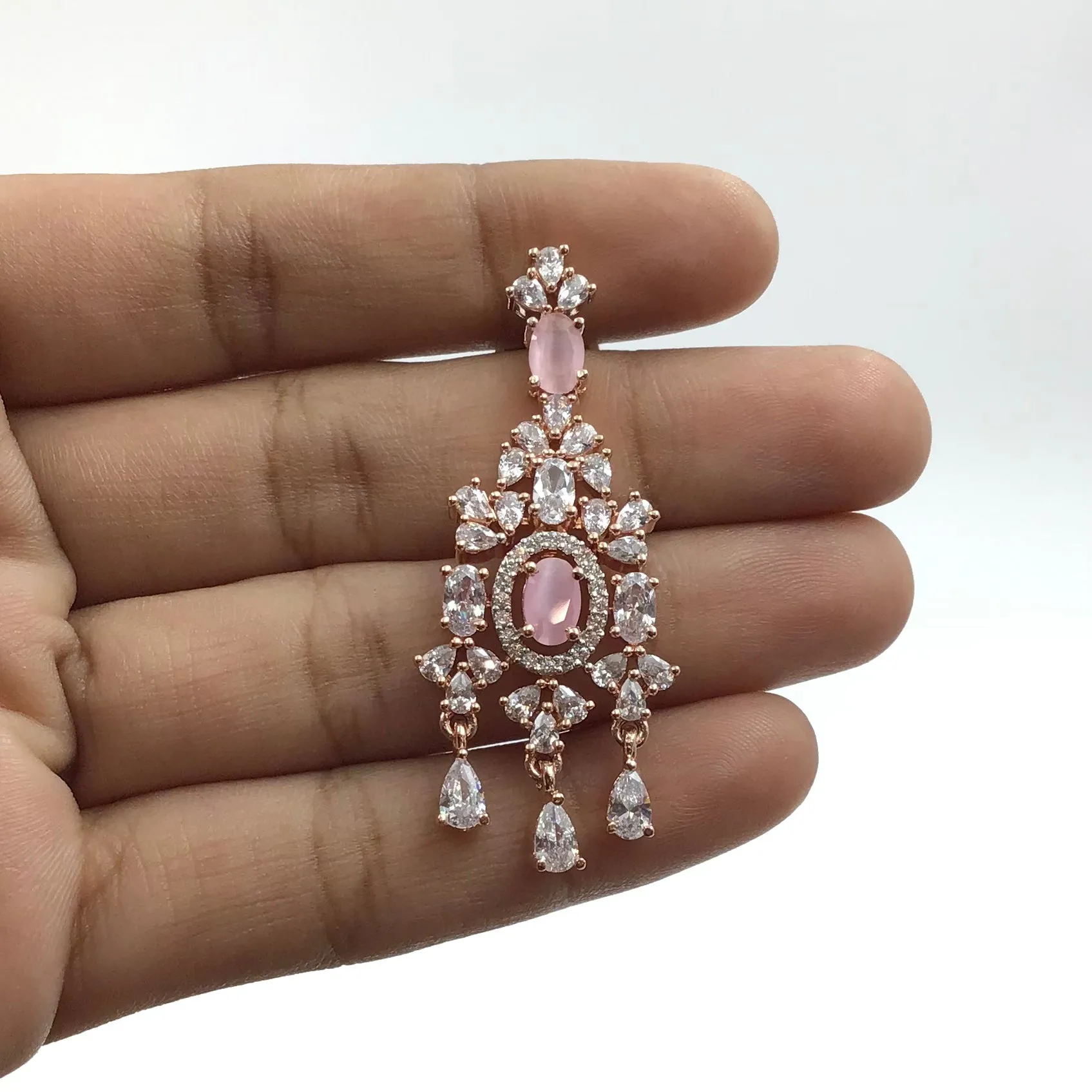 Choker Zircon/AD Necklace Set 4152-69