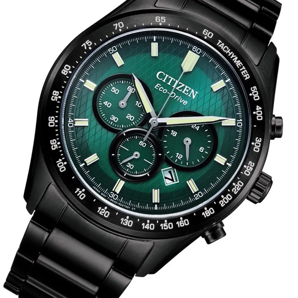 Citizen Black Steel Men's Solar Watch - CA4455-86X
