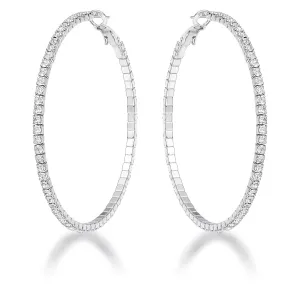 Clyotilde Chain Eternity Hoop Earrings | 3.8ct