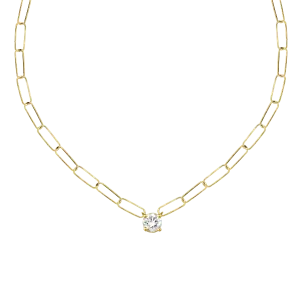 Diamond Paperclip Necklace