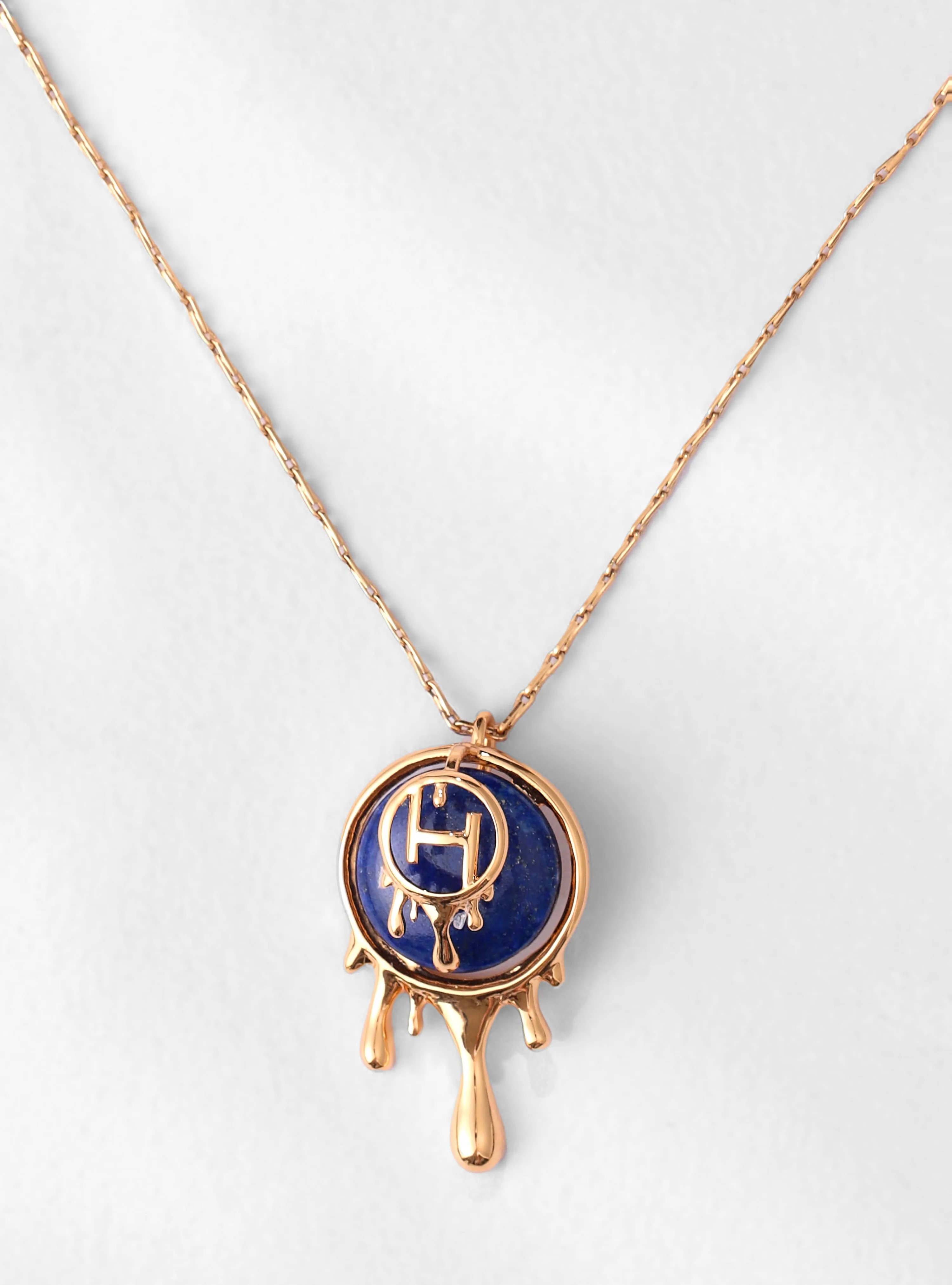 Drip OH Palescent Lapis Pendant