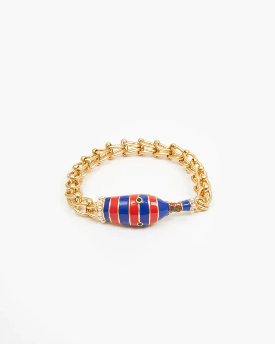 Enamel Snake Statement Bracelet