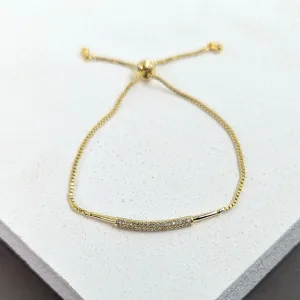 Fine crystal encrusted bar friendship bracelet