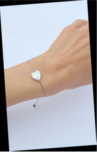 Freshwater Heart Pearl Bracelet with Nylon String