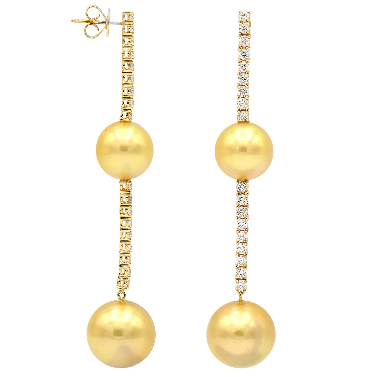 Golden South Sea Pearl Earrings