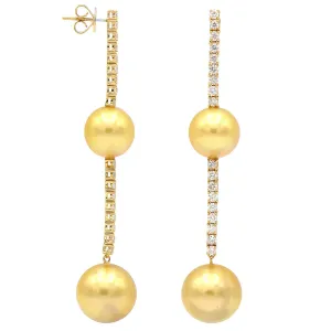 Golden South Sea Pearl Earrings