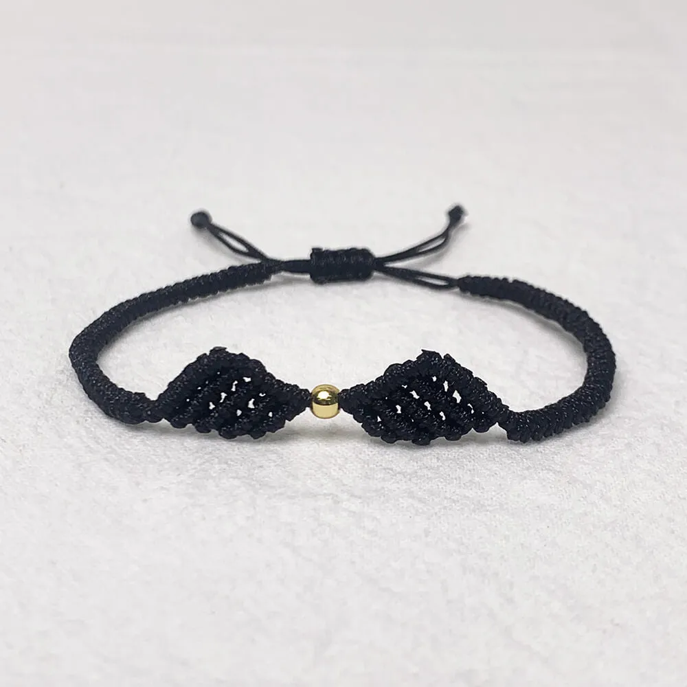 Handmade Angel Wing Macrame Bracelet