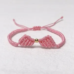 Handmade Angel Wing Macrame Bracelet