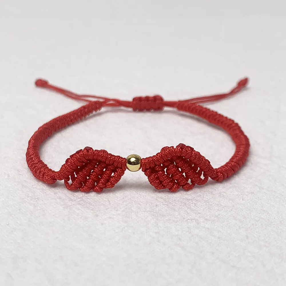 Handmade Angel Wing Macrame Bracelet