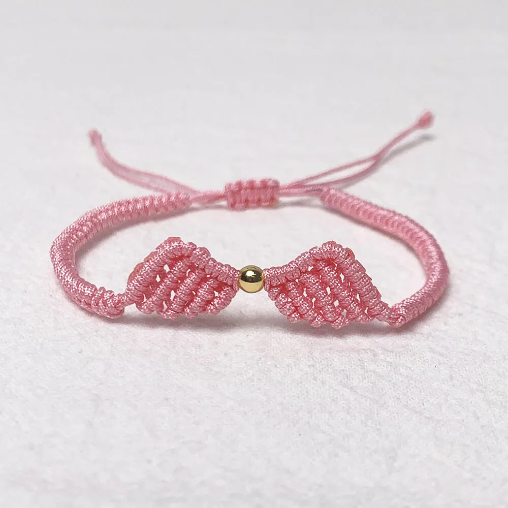 Handmade Angel Wing Macrame Bracelet