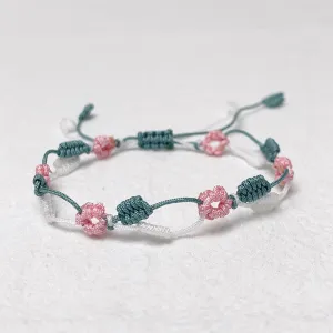 Handmade Flower Leaf Macrame Bracelet