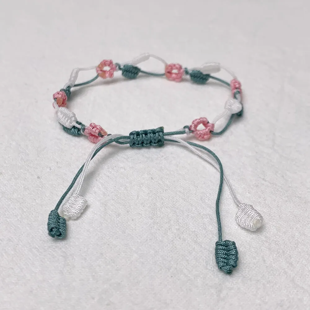Handmade Flower Leaf Macrame Bracelet