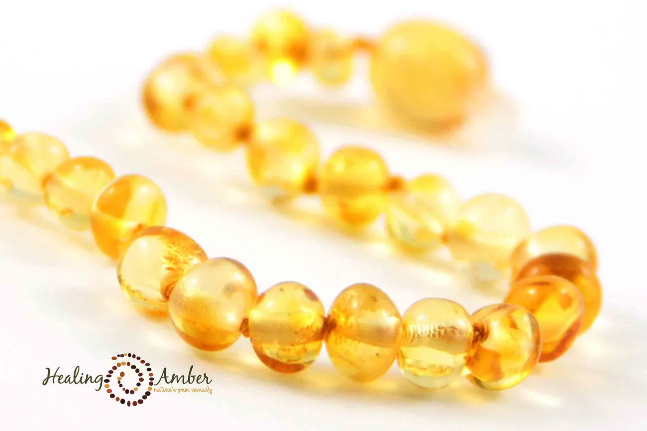 Healing Amber Polished Necklace - 11"